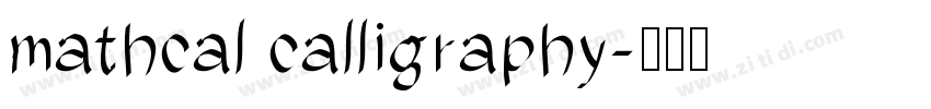 mathcal calligraphy字体转换